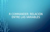 R Commander: relación entre las variables