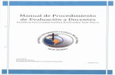 Manual de Procedimiento de Evaluación a Docentes
