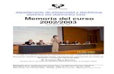 Memoria del curso 2002/2003