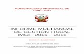 INFORME MULTIANUAL DE GESTIÓN FISCAL IMGF 2016 - 2018