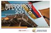 regionalización preliminar e indicativa - 2016