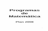 Programas del plan 2008