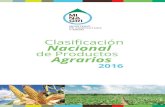 Clasificación Nacional de Productos Agrarios 2016