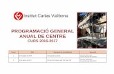 programació general anual de centre curs 2016-2017