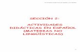 sección 2: actividades didácticas en español (materias no lingüísticas)