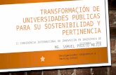 Transformacion de universidades publicas para su sostenibilidad y pertinencia