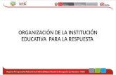 ORGANIZACIÓN DE LA INSTITUCIÓN EDUCATIVA  PARA LA RESPUESTA