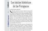 HV 233, Los inicios históricos de las Verapaces, Erick Reyes Andrade