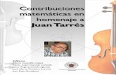 Contribuciones matemticas en homenaje a Juan Tarr©s