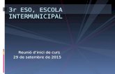 Reunió Famílies 3r ESO - Curs 2015/16