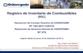 Presentación del Registro de Inventario de Combustibles (RIC)