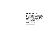 PROCESOS FOTOGRÁFICOS ARTESANALES Y LIBRO DE ARTISTA.