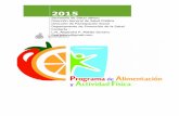 Programa de Alimentación y actividad física PAyAF, 2015