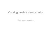 Catalogo sobre democracia