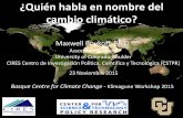 Klimagune Workshop 2015:¿Quién habla en nombre del cambio climático?, Max. Boykoff