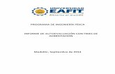 Informe de Autoevaluación Ingeniería Física Universidad EAFIT