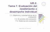 UD.2. Tema 7. Evaluación del rendimiento o desempeño individual
