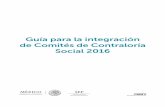 Guía para la integración de Comités de Contraloría Social 2016