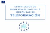 Información sobre Certificados de Profesionalidad en Teleformación