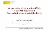 Nuevas directrices sobre EPA: Tipos de estudios y Procedimientos ...