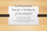 La economía social y solidaria ¿una utopía?