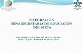 "Integración Sena Secretaria de Educación del Meta", experiencia ...