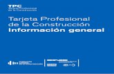Tarjeta Profesional de la Construcción Información general