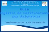 Registro de Calificaciones Secundaria y Complementarias de ...