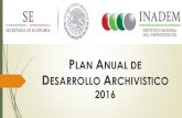 PLAN ANUAL DE DESARROLLO ARCHIVISTICO 2014