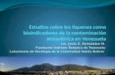 Estudios sobre los líquenes como bioindicadores de la contaminación atmosférica, Venezuela