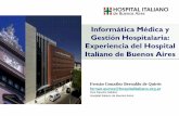 Experiencia del Hospital Italiano de Buenos Aires