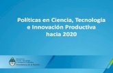 Políticas en Ciencia, Tecnología e Innovación Productiva.