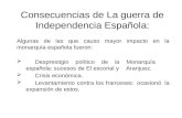 Consecuencias independencia de españa