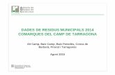 Dades de Residus Municipals 2014 de les comarquesdel Camp de Tarragona