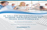 Programa del  III Taller Internacional sobre realización de Tesis Doctorales de FUNIBER