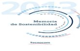Memoria de Sostenibilidad 2013 - TECNOCOM