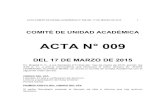 comité de unidad académica acta n° 009 del 17 de marzo de 2015