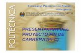 PRESENTACION DEL PROYECTO FIN DE CARRERA (PFC)
