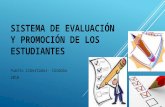Sistema de evaluación y promoción de los estudiantes