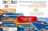 Cartel 5º Foro de Economía Tres Cantos - 5-7 Octubre 2016