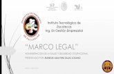 ADMINISTRACIÓN DE LA SALUD Y SEGURIDAD OCUPACIONAL "MARCO LEGAL"