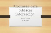 Programas para publicar información