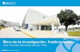 Etica de las publicaciones - Dra. Ana Victoria Sánchez - SENACYT