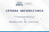 CÁTEDRA UNIVERSITARIA 2016: TRANSPARENCIA Puebla