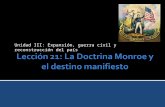 DOCTRINA MONROE Y DESTINO MANIFIESTO.