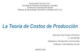 TEORIA DE LOS COSTOS DE PRODUCCIÓN