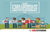 Guía para formular e implementar el Proyecto Educativo Institucional -PEI  2017