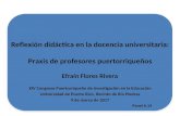 Reflexión didáctica en la docencia universitaria: Praxis de profesores puertorriqueñas