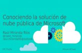 Conociendo la solución de nube pública de Microsoft, Azure.