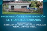 Presentación Escuela Francisco Miranda- Adriana Sánchez